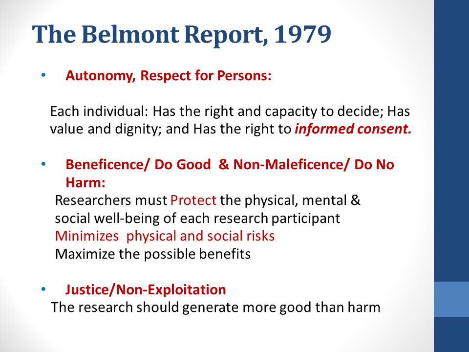 Respect for autonomy beneficence non maleficence and justice